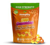 Hempthy CBD Fizzy Sour Peaches - 1000mg High Strength CBD Gummies for Adults - THC Free, Best UK Edible CBD Gummies - 20mg x 50!