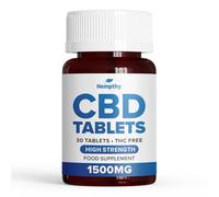 Hempthy CBD Tablets 1500mg: High Strength CBD Capsules - Vegan, Gluten-Free CBD Capsules, CBD Edibles