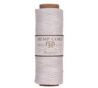 Hemptique 100% Natural Hemp Cord Single Spool - 205ft ~ 62.5m Hemp String Spool - Crafters Number 1 Choice - .5mm Cord Thread for Jewelry Making, Macramé, Scrapbooking, & More - White