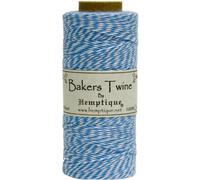 Hemptique Cotton Baker's Twine Spool 2-Ply 410'-Blue, Other, Multicoloured, 5.81 x 5.81 x 11.52 cm
