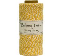 Hemptique Cotton Baker's Twine Spool 2-Ply 410'-Yellow, Other, Multicoloured, 5.81 x 5.81 x 11.52 cm