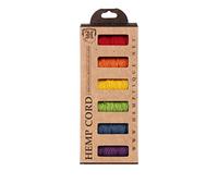 Hemptique Hemp Cord Mini Spools 20lb 9.8yd 6/Pkg-Rainbow Fields