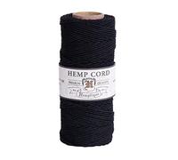 Hemptique Hemp Cord Spool 20lb 205'-Black, Other, Multicoloured,6.06 x 6.06 x 11.9 cm