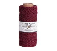 Hemptique Hemp Cord Spool 20lb 205',Burgundy,6.06 x 6.06 x 11.9 cm