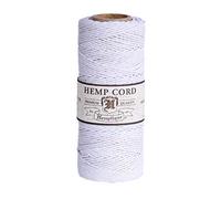 Hemptique Hemp Cord Spool 20lb 205'-White, Other, Multicoloured, 6.06 x 6.06 x 11.9 cm
