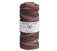 Hemptique Hemp Variegated Cord Spool 20lb 205'-Earthy, Other, Multicoloured, 6.06 x 6.06 x 12.03 cm