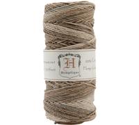 Hemptique Hemp Variegated Cord Spool 20lb 205'-Earthy, Other, Multicoloured, 6.06 x 6.06 x 12.03 cm