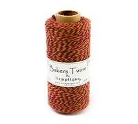 Hemptique Montana Mae 2-ply Bakers Twine Spool, Cotton, Sage/Burgundy, 125 m, 1 mm, one Size