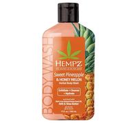 Hempz Body Wash Hydrating for Sensitive Skin, Scented, Moisture, Exfoliating with Shea Butter, Pure Hemp Seed Oil, and Algae for Sensitive Skin17 fl oz (Pineapple & Honey Melon)