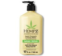 Hempz Natural Hemp Seed Oil Body Moisturizer with Shea Butter and Ginseng 500ml/17 Fl.Oz (500ml/17oz, Sweet Pineapple and Honey Melon)