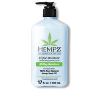 Hempz Natural Triple Moisture Herbal Whipped Body Cream with 100% Pure Hemp Seed Oil for 24-Hour Hydration - Moisturizing Vegan Skin Lotion with Yangu