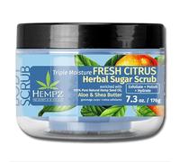 HEMPZ Sugar Body Scrub - All Natural Anti Aging Exfoliating Shea Butter, Sugar, and Salt - For Women, Men, and Teens - 7.3 fl oz (215mL, Grapefruit & Peach)