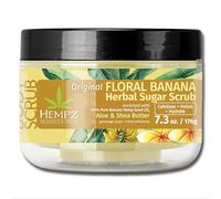 HEMPZ Sugar Body Scrub All Natural Exfoliating Shea Butter, Sugar, and Salt - For Women, Men, and Teens 7.3 fl oz - Original Floral & Bananas