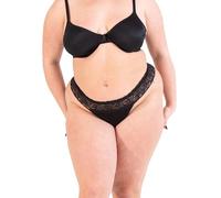 HEMSLEY Period Thong underwear for Women - Absorbent, Leakproof, Seamless & Eco-Friendly Reusable Underwear Lace detail, medium to heavy flow - UK Size 6 to 18 (including plus size)