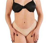 HEMSLEY Period Thong underwear for Women - Absorbent, Leakproof, Seamless & Eco-Friendly Reusable Underwear Lace detail, Light Flow/Spotting - UK Size 6 to 18 (UK, Numeric, 16, Regular, Regular, nude)