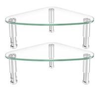Hemudu 2 Pack Computer Monitor Stand Riser/Triangle Save Space Desktop Corner Stand for Computer, Laptop,HD01T-203P