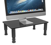 Hemudu Computer Monitor Stand Riser with Height Adjustable Multi Media Desktop Stand for Computers, Laptops & TVs, black HD01B-002P