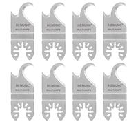 HEMUNC 8PCS Oscillating Multitool Saw Blades, Oscillating Multi Tool Hook Knife Blade for Cutting Roofing Shingles, PVC Carpet, and Cardboard, Fit Dewalt Milwukee Rockwell Bosch Dremel Ryobi Ridgid