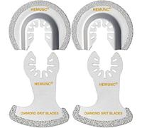 HEMUNC Diamond Oscillating Tool Blades, Multi Tool Mortar Cutting Saw Blades Precise for Grout Removal and Soft Tile Cut, 4-Pack