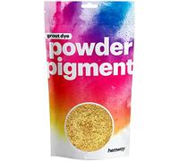 Hemway 100 g / 3.5 oz Metallic Sparkle Dark Gold Premium Grout Powder | Concrete Coloured Dye Pigment | Render Mortar Powdered Brick Toner | Suitable for Bathroom & Kitchen | High Colour Saturation