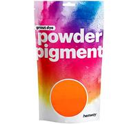 Hemway 50 g / 1.75 oz UV Fluorescent Orange Premium Grout Powder | Concrete Coloured Dye Pigment | Render Mortar Powdered Brick Toner | Suitable for Bathroom & Kitchen | High Colour Saturation