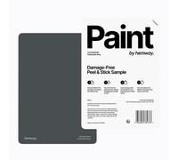 Hemway Anthracite Grey Exterior Matt Acrylic Paint A5 Peel And Stick Sample Swatch Emulsion Outdoor Wood, Masonry, Shed, Fence