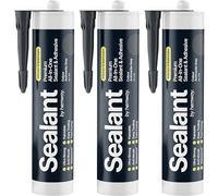 Hemway Anthracite Grey Kitchen & Bathroom Sealant & Adhesive 300ml 3 Pack