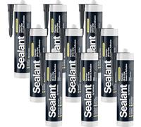 Hemway Anthracite Grey Kitchen & Bathroom Sealant & Adhesive 300ml 9 Pack