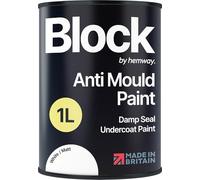 Hemway Anti Mould Paint White Matt 1L - 1 Pack, Mould Blocker Easy to Apply