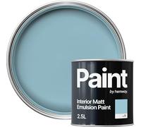 Hemway Arctic Blue Paint 2.5 L, Indoor Matt Finish, One Coat, Wall Paint, Acrylic & Water-Based Emulsion, Quick Dry & High Coverage for the Kitchen, Bathroom & Bedroom Walls & Ceiling