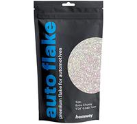 Hemway Auto Flake Glitter Additive for Paint, 100g, Extra Chunky Mother of Pearl Iridescent Metal Flake for Custom Auto Paint & Coatings, for Car, Motorbike, Truck, Vehicles, Automotives
