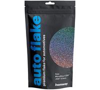 Hemway Auto Flake Glitter Additive for Paint, 100g, Microfine Gun Metal Grey Holographic Metal Flake for Custom Auto Paint & Coatings, for Car, Motorbike, Truck, Vehicles, Automotives