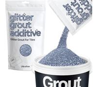 Hemway Azure Blue Glitter Grout Additive Ultrafine 100g Metallic Flakes for Adding Sparkle to Kitchen & Bathroom Tiles | Enhance Your Indoor Grouting Projects with a Durable Sparkly Effect
