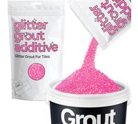 Hemway Baby Pink Glitter Grout Additive 100g Metallic Flakes for Adding Sparkle to Kitchen & Bathroom Tiles | Enhance Your Indoor Grouting Projects with a Durable Sparkly Effect