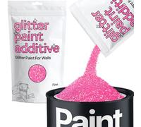 Hemway Baby Pink Iridescent Glitter Paint Additive Fine 100g Adding Sparkle | for Paints & Varnish | Paint Walls Sparkly Add to Emulsion, Acrylic or Lacquer Indoor