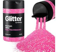 Hemway Baby Pink Iridescent Glitter Shaker, 130g Chunky Glitter, Crafts