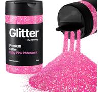 Hemway Baby Pink Iridescent Glitter Shaker, 130g Fine Glitter, Crafts 1/64" | for Resin & Epoxy Crafts for Decorating, Halloween, Christmas, Nail, Face, Art