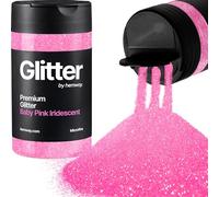 Hemway Baby Pink Iridescent Glitter Shaker, 130g Microfine Glitter | for Resin & Epoxy Crafts for Decorating, Halloween, Christmas, Nail, Face, Art