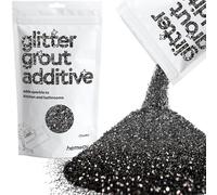 Hemway Black Glitter Grout Additive Chunky 100g Metallic Flakes for Adding Sparkle to Kitchen & Bathroom Tiles | Enhance Your Indoor Grouting Projects with a Durable Sparkly Effect