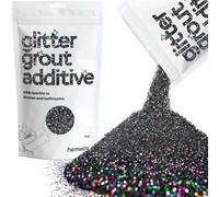 Hemway Black Holographic Glitter Grout Additive 100g Metallic Flakes for Adding Sparkle to Kitchen & Bathroom Tiles | Enhance Your Indoor Grouting Projects with a Durable Sparkly Effect