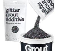 Hemway Black Holographic Glitter Grout Additive Chunky 100g