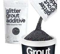 Hemway Black Holographic Glitter Grout Additive Ultrafine 100g Metallic Flakes for Adding Sparkle to Kitchen & Bathroom Tiles | Enhance Your Indoor Grouting Projects with a Durable Sparkly Effect