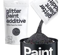 Hemway Black Holographic Glitter Paint Additive 100g for Adding Sparkle to Paints & Varnish | Paint Walls Sparkly Add to Emulsion, Acrylic or Lacquer Indoor