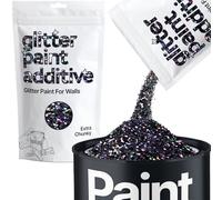 Hemway Black Holographic Glitter Paint Additive Extra Chunky 100g for Adding Sparkle to Paints & Varnish | Paint Walls Sparkly Add to Emulsion, Acrylic or Lacquer Indoor