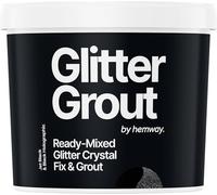 Hemway Black Holographic Glitter with Jet Black Grout 2.5L / 4.5kg Ready Mixed Glitter Grout & Fix | Floor, Wall & Tile Adhesive, Water-Resistant, Anti-Mould, Easy to Use & Fast-Drying