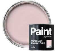 Hemway Blossom Pink Paint 2.5 L, Indoor Matt Finish, One Coat, Wall Paint, Acrylic & Water-Based Emulsion, Quick Dry & High Coverage for the Kitchen, Bathroom & Bedroom Walls & Ceiling