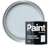 Hemway Blue Mist Paint 2.5 L, Indoor Matt Finish, One Coat, Wall Paint, Acrylic & Water-Based Emulsion, Quick Dry & High Coverage for the Kitchen, Bathroom & Bedroom Walls & Ceiling