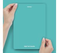 Hemway Bright Teal Turquoise Peel & Stick Sample Chalk Furniture Paint | A5 Accurate Colour Swatch for Chalk Based Furniture Paint, Mess-Free Alternative to Tester Pots, Easy To Use, Eco-friendly