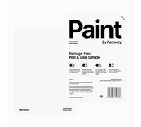 Hemway Bright White Exterior Matt Acrylic Paint A5 Peel And Stick Sample Swatch Emulsion Outdoor Wood, Masonry, Shed, Fence