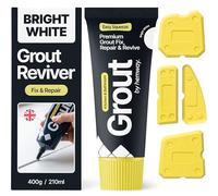 Hemway Bright White Grout Reviver Kit 400g with 4 Piece Profiling Tool Kit